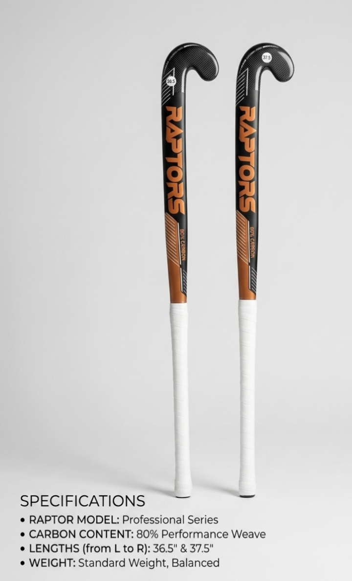 Ultimate Raptors 80% Carbon Composite Field Hockey Stick